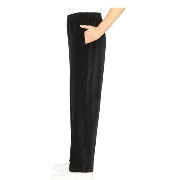 Alfred Dunner Cabin Fever Black Velvet Pants Sz 10P #264G - Picture 6 of 12